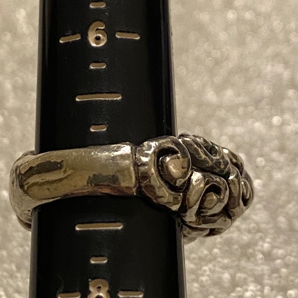 DIAN MALOUF Ring - Sterling Silver - 14K - Onyx - Size 7 - Picture 6 of 12